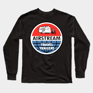 Vintage Airstream Travel Trailers Logo Long Sleeve T-Shirt